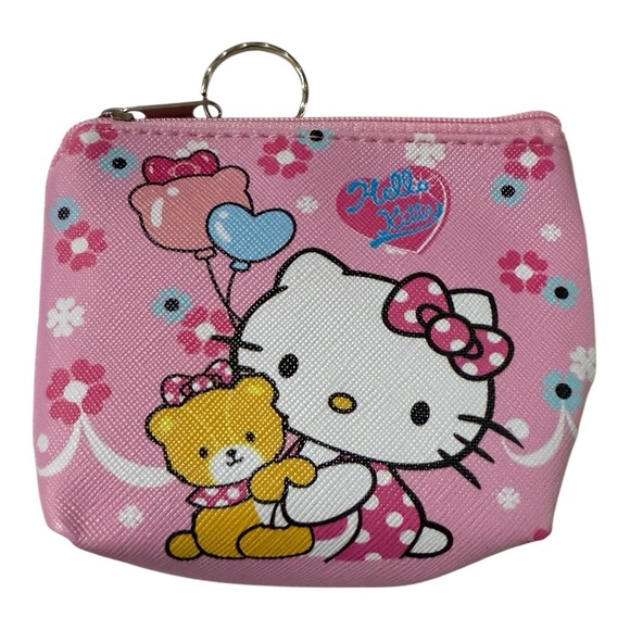 Handbags - Hello Kitty Pink Coin Purse with Bear & Balloons